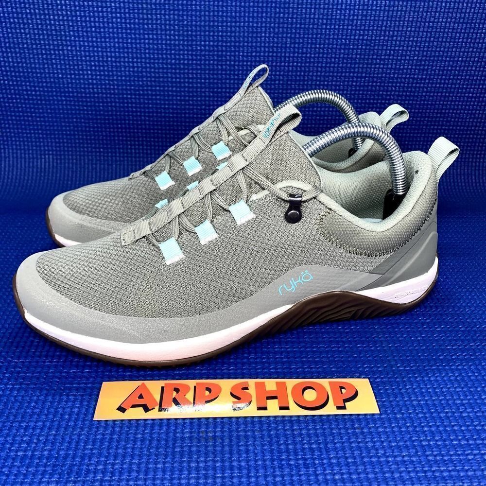 RYKA ECHO LOW TRAIL Women`s Size 9.5M - Pale Green/Brown  Hiking Shoes Sneakers
